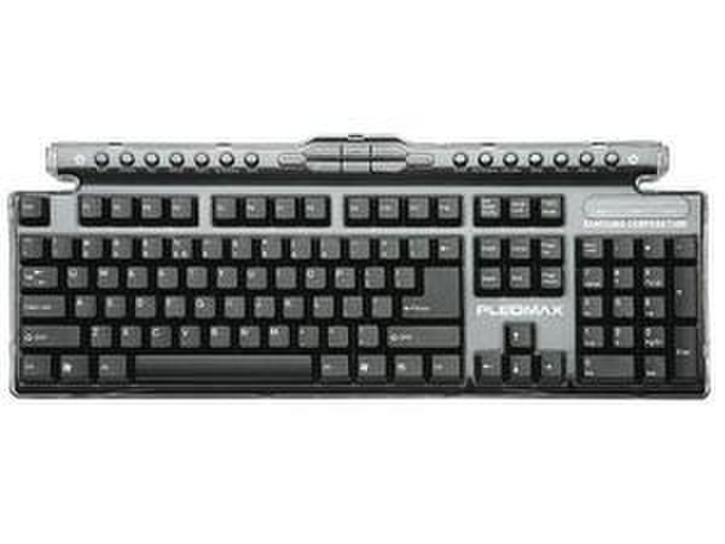Samsung Crystal Keyboard, Black, DE PS/2 QWERTY Black keyboard