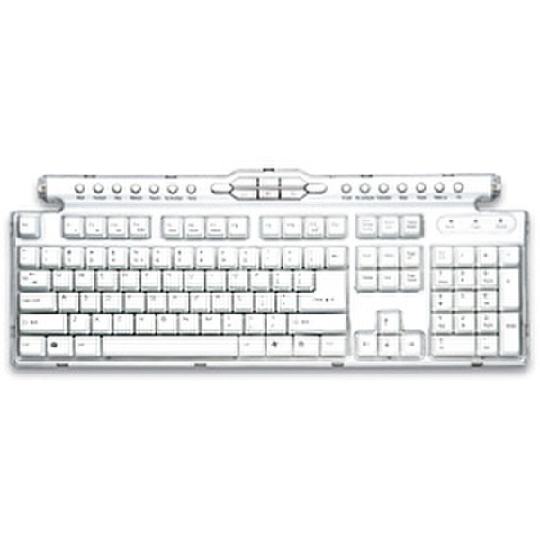 Samsung Crystal Keyboard, White, DE PS/2 QWERTY White keyboard