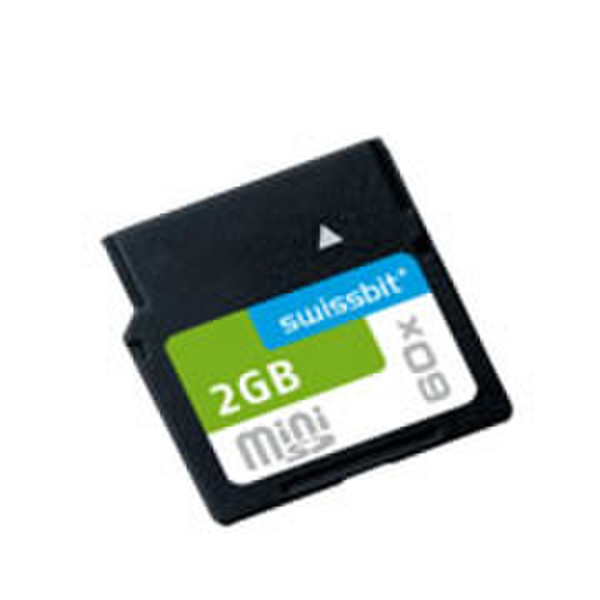 SwissBit Mini SD Card 60x 2Gb 2GB MiniSD memory card