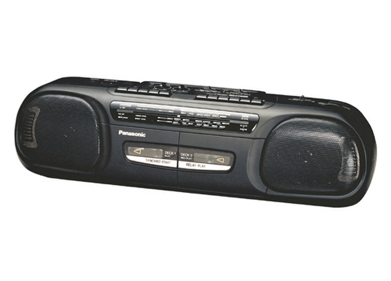 Panasonic Doubledecks Cassete Player 2deck(s) Black cassette player