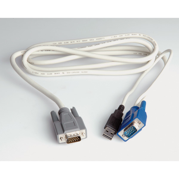 ROLINE KVM-Kabel Switch - PC (USB) 3,0m Tastatur/Video/Maus (KVM)-Kabel