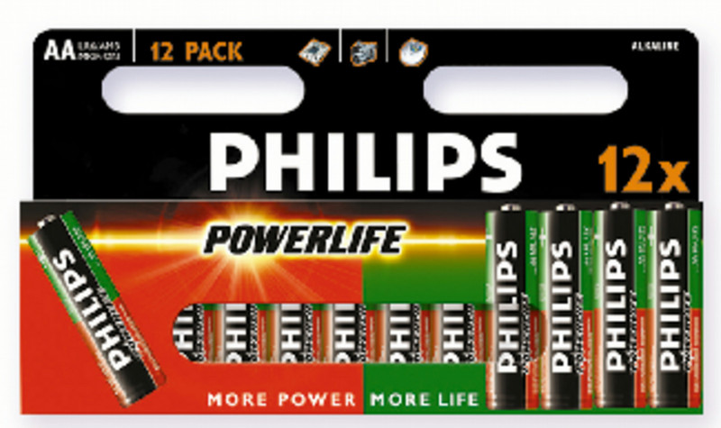 Philips PowerLife LR6-P12 AA Alkaline Battery