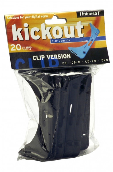 Intenso Kickout Clip Version, 20 Clips 20Disks Schwarz