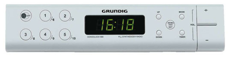 Grundig Sonoclock 690 Clock Digital White