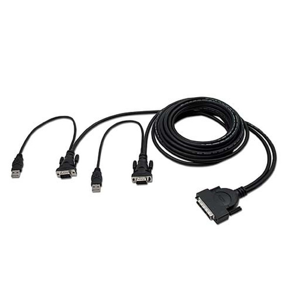 Belkin Dual-Port Micro-Cable 3.6m Black KVM cable