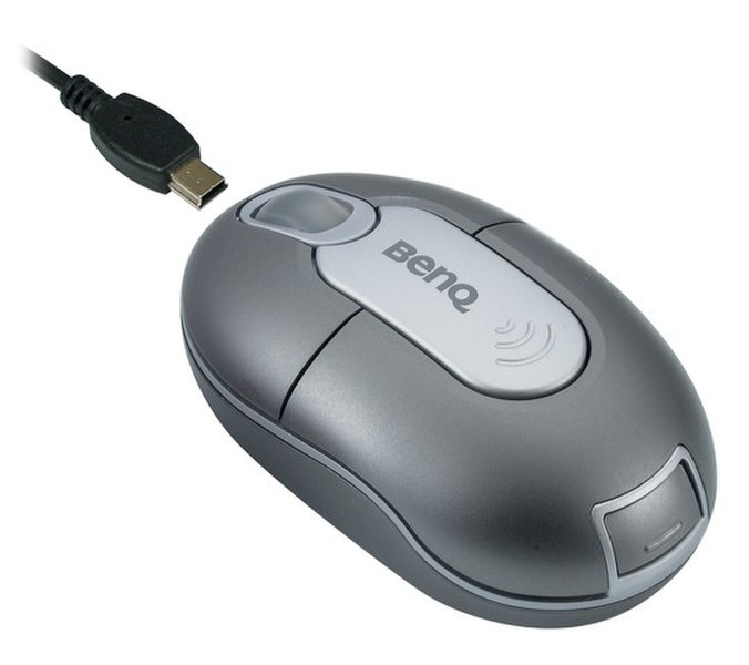 Benq RF Mini Optical mouse M310+ Беспроводной RF Оптический 800dpi Cеребряный компьютерная мышь