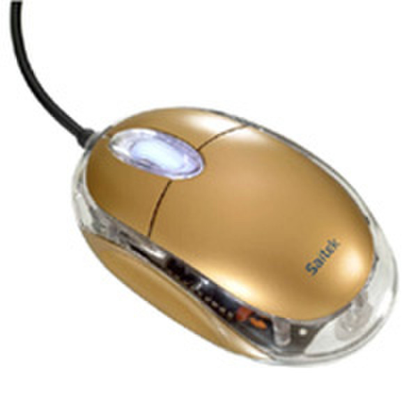 Actebis SAITEK Notebook Optical Mouse Gold USB Оптический 800dpi Золотой компьютерная мышь