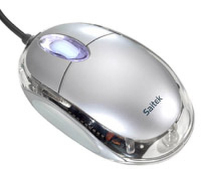 Actebis SAITEK Notebook Optical Mouse Silver USB Оптический 800dpi Cеребряный компьютерная мышь