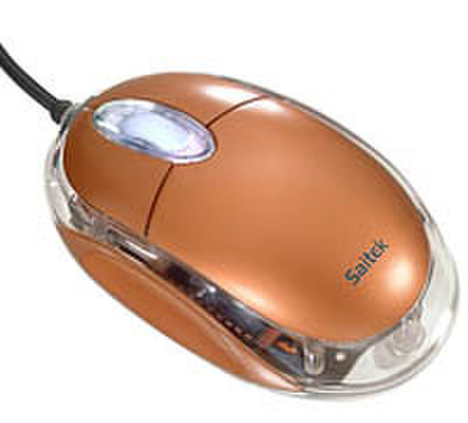 Actebis SAITEK Notebook Optical Mouse Bronze USB Оптический 800dpi Бронзовый компьютерная мышь