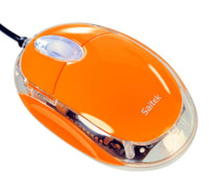 Actebis SAITEK Notebook Optical Mouse Orange USB Оптический 800dpi Оранжевый компьютерная мышь