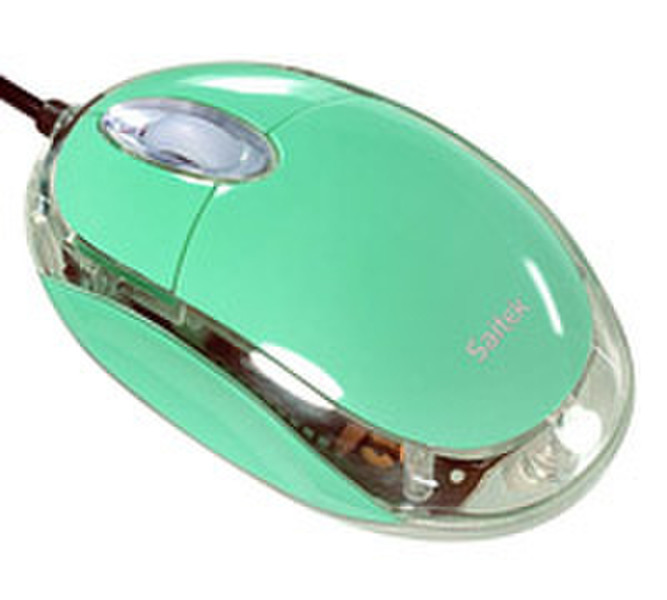 Actebis SAITEK Notebook Optical Mouse Mint USB Optisch 800DPI Grün Maus