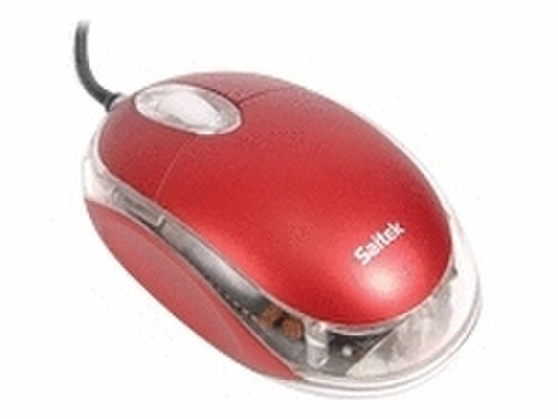 Actebis SAITEK Notebook Optical Mouse Metallic Red USB Оптический 800dpi Красный компьютерная мышь