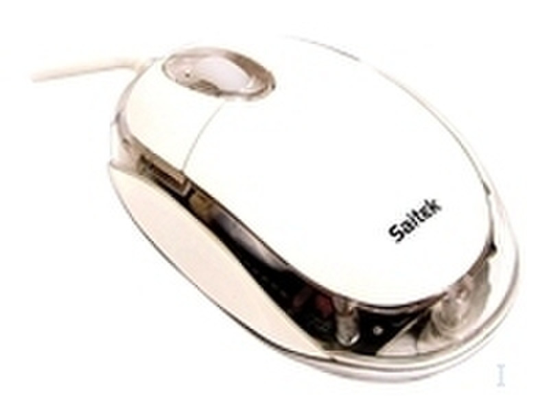 Actebis SAITEK Notebook Optical Mouse Creme USB Optisch 800DPI Weiß Maus
