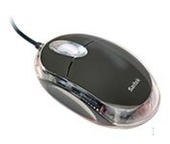 Actebis SAITEK Notebook Optical Mouse Black USB Оптический 800dpi Черный компьютерная мышь