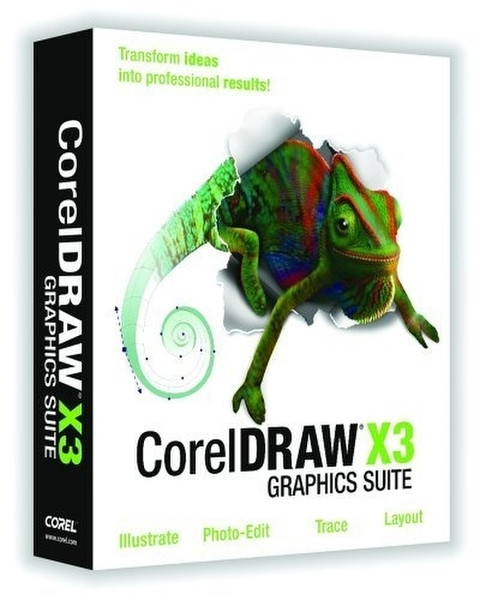 Corel CorelDRAW Graphics Suite X3, SP & PT, CD, Win32 1user(s)