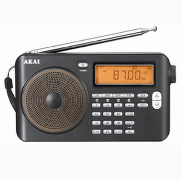 Akai APW15 Портативный Цифровой Черный радиоприемник