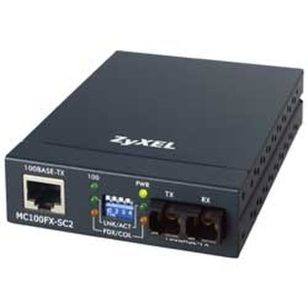 ZyXEL MC100FX-SC30 Media Converter 100Mbit/s 1310nm Netzwerk Medienkonverter