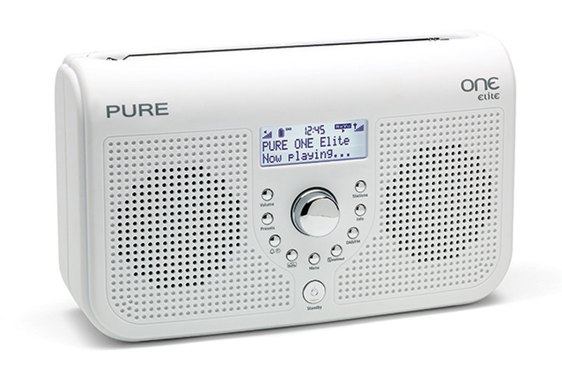 Pure One Elite Tragbar Digital Weiß Radio