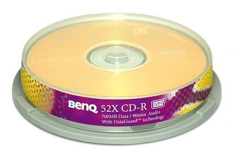 Benq CD-R Gold 700MB 80Min 52x Cakebox 10pk CD-R 700MB 10Stück(e)