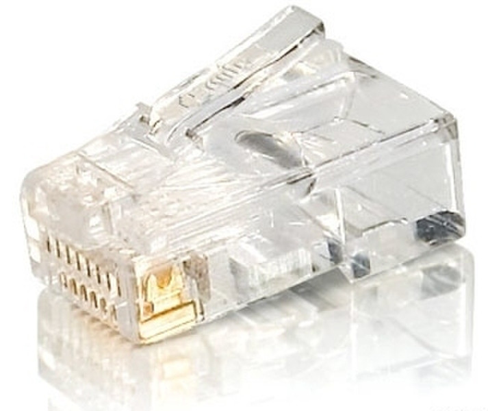 Equip RJ45 connector Cat.6, shielded, grey, with boot RJ45 Transparent wire connector