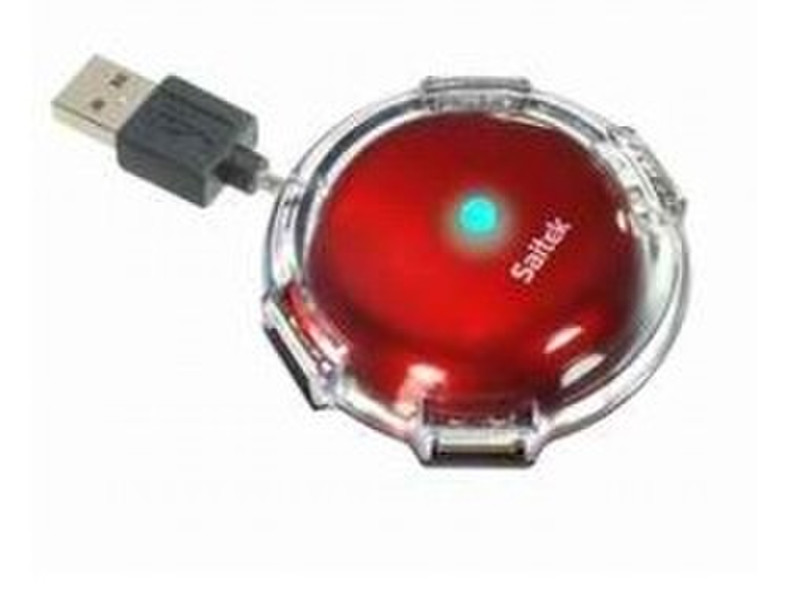 Saitek Mini UFO Hub Red 480Mbit/s Rot Schnittstellenhub
