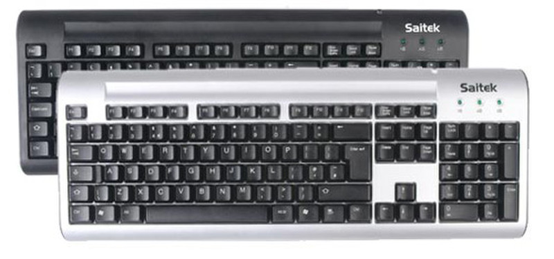 Saitek Compact USB Keyboard USB QWERTY Black keyboard