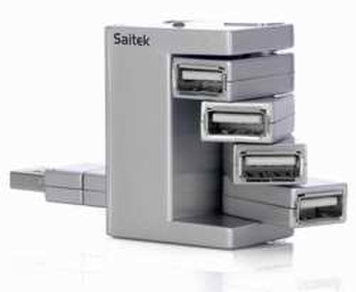 Saitek Flexible Smart Hub Silver 480Mbit/s Silver interface hub