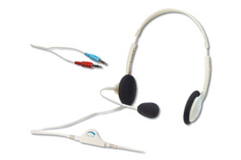 Digitus Stereo Headset Binaural Wired White mobile headset