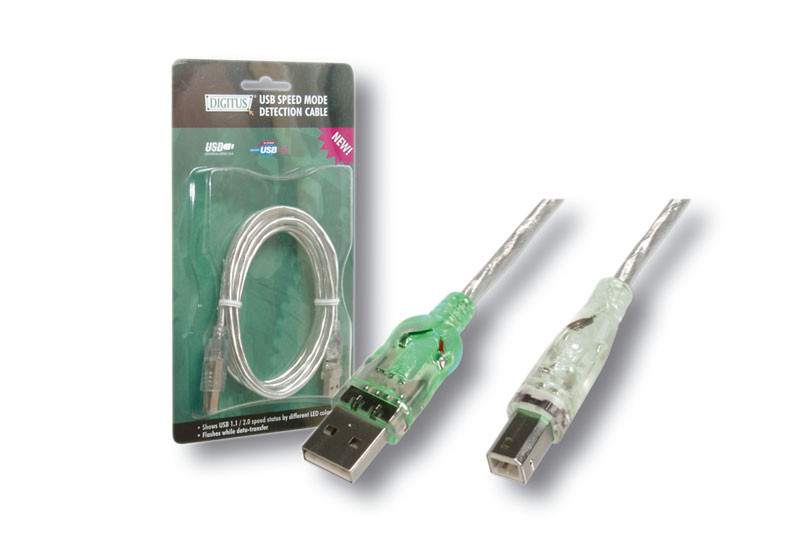 Digitus USB Detection Cable 2м Прозрачный кабель USB