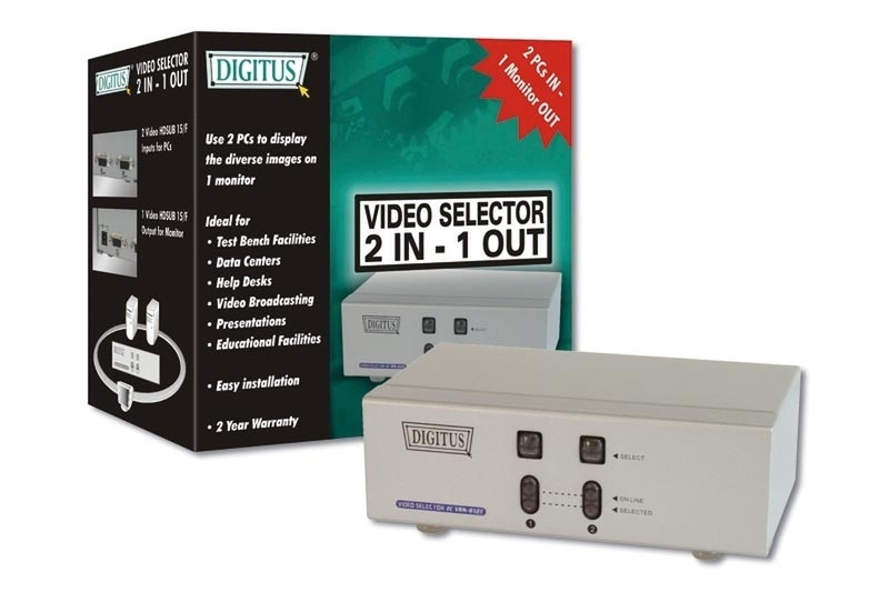Digitus VGA Selector 1 in 2 PCs док-станция для ноутбука