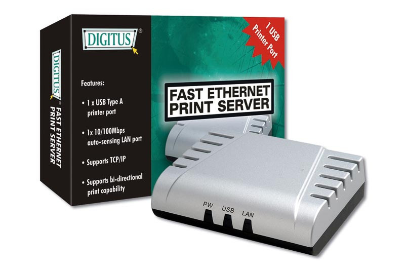 Digitus Fast Ethernet Print Server Ethernet-LAN Druckserver