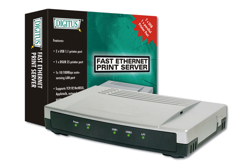 Digitus Fast Ethernet Print Server Ethernet LAN print server