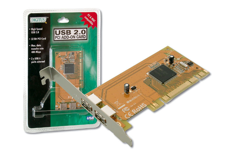 Digitus Internal USB 2.0 ADD on Card interface cards/adapter