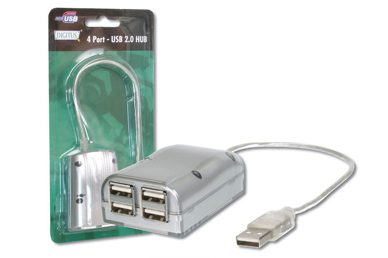 Digitus USB Hub Cеребряный кабельный разъем/переходник