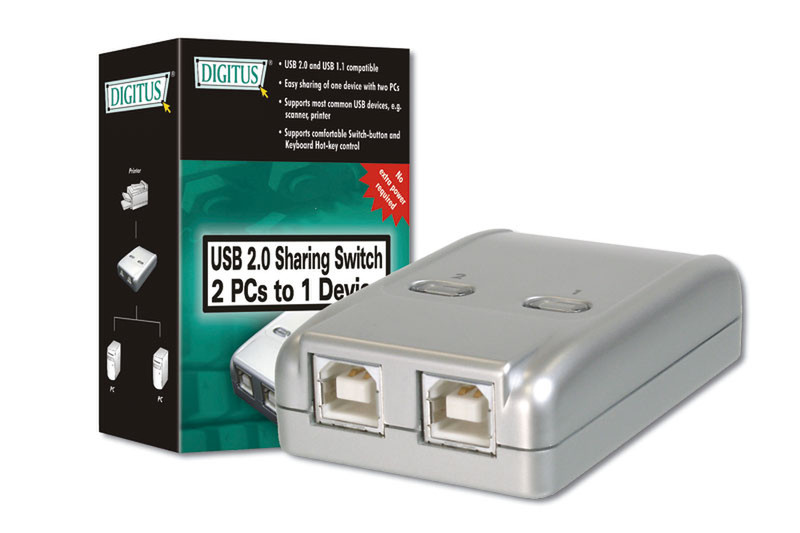 Digitus Sharing Switch USB 2.0 интерфейсная карта/адаптер