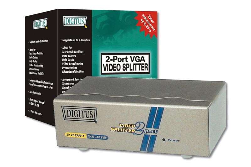 Digitus VGA Splitter 1 in 2 Notebook-Dockingstation & Portreplikator