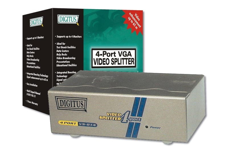 Digitus VGA Splitter 1 in 4 Notebook-Dockingstation & Portreplikator