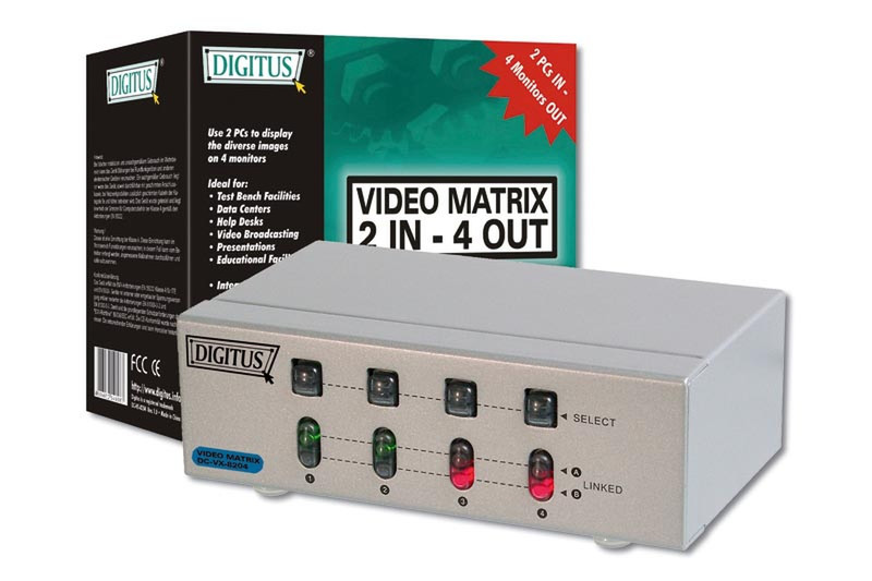 Digitus Video Matrix 2 In / 4 Out notebook dock/port replicator