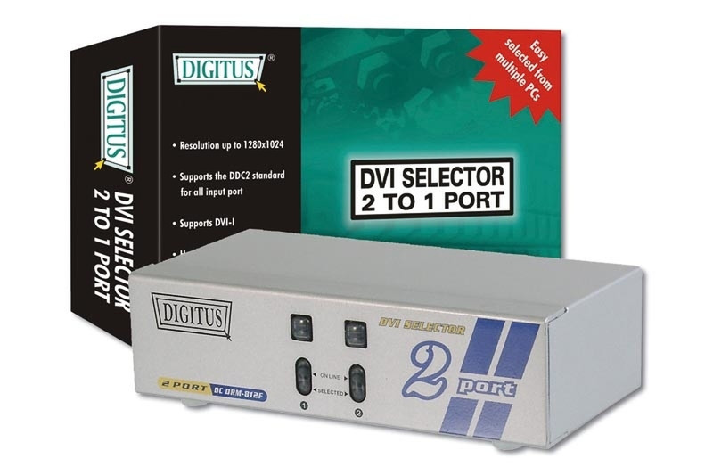 Digitus VGA Selector DVI 1 in 2 PCs док-станция для ноутбука