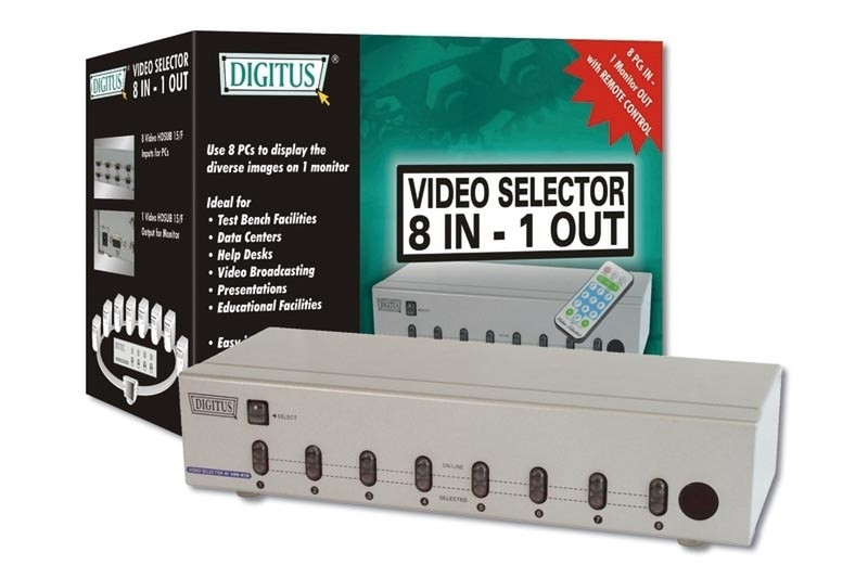 Digitus VGA Selector 1 in 8 PCs док-станция для ноутбука