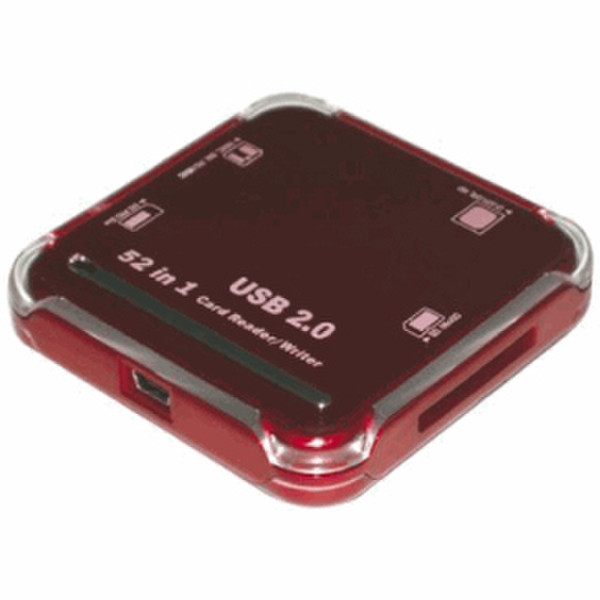 Dacomex Memory Card Reader, USB 2.0 USB 2.0 Red card reader