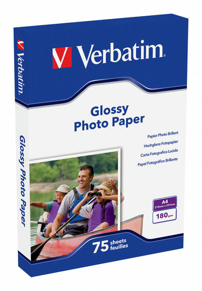 Verbatim Glossy Photo Paper - A4, 75pk Fotopapier