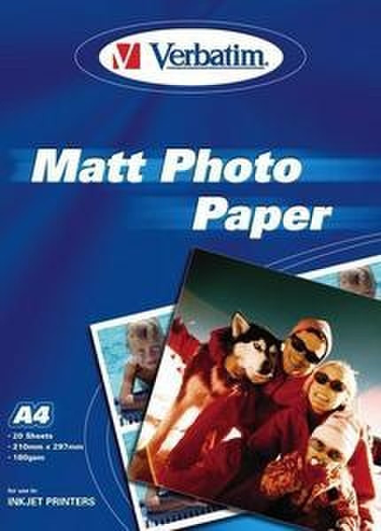 Verbatim Matt Photo Paper A4, 20pk фотобумага