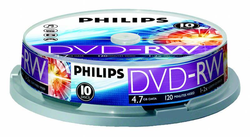 Philips DVD-RW 2x 4.7GB / 120min SP(10) 4.7GB 10pc(s)