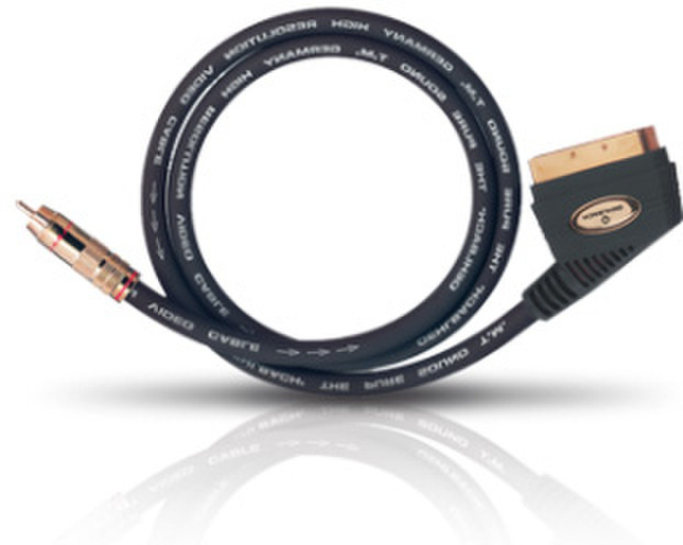OEHLBACH 2512 2м RCA SCART (21-pin) Черный адаптер для видео кабеля