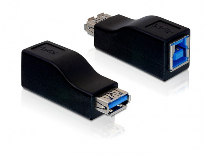 DeLOCK USB 3.0 Adapter USB 3.0-A USB 3.0-B Black cable interface/gender adapter
