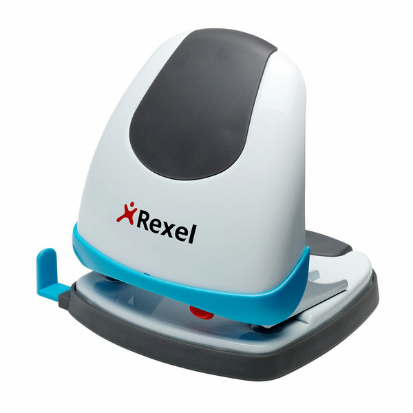 Rexel Easy Touch Low Force 2 Hole Punch White/Blue