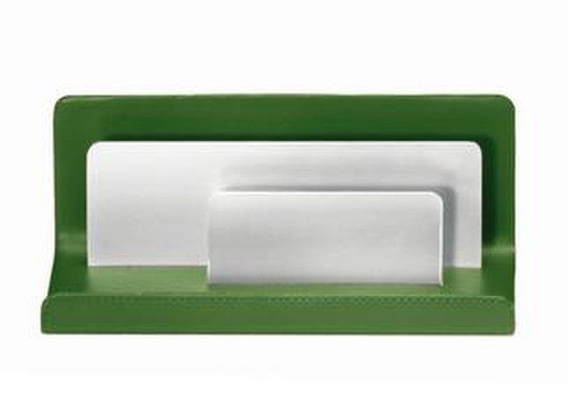 Nava FLATCARDS Алюминиевый, Кожа Зеленый настольный канцелярский лоток