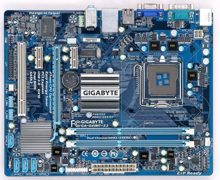 Gigabyte GA-G41MT-S2 North Bridge: Intel G41  \n<br>South Bridge: Intel ICH7 Socket T (LGA 775) Micro ATX motherboard