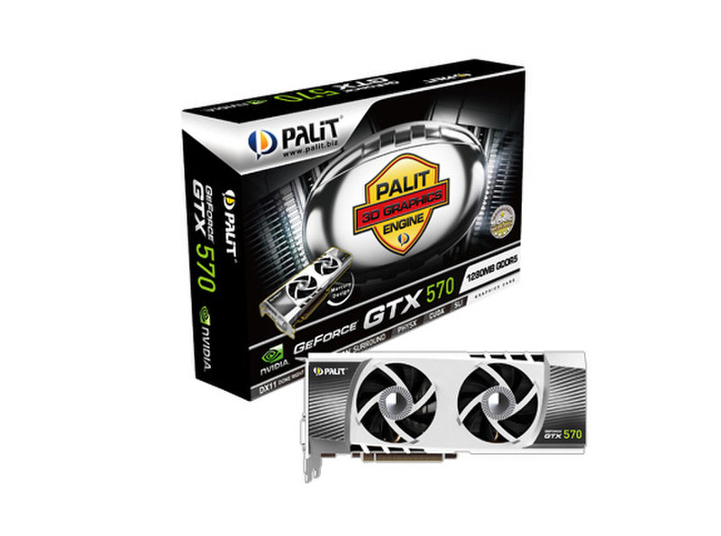 Palit NE5X570HF10DA GeForce GTX 570 1.25GB GDDR5 Grafikkarte